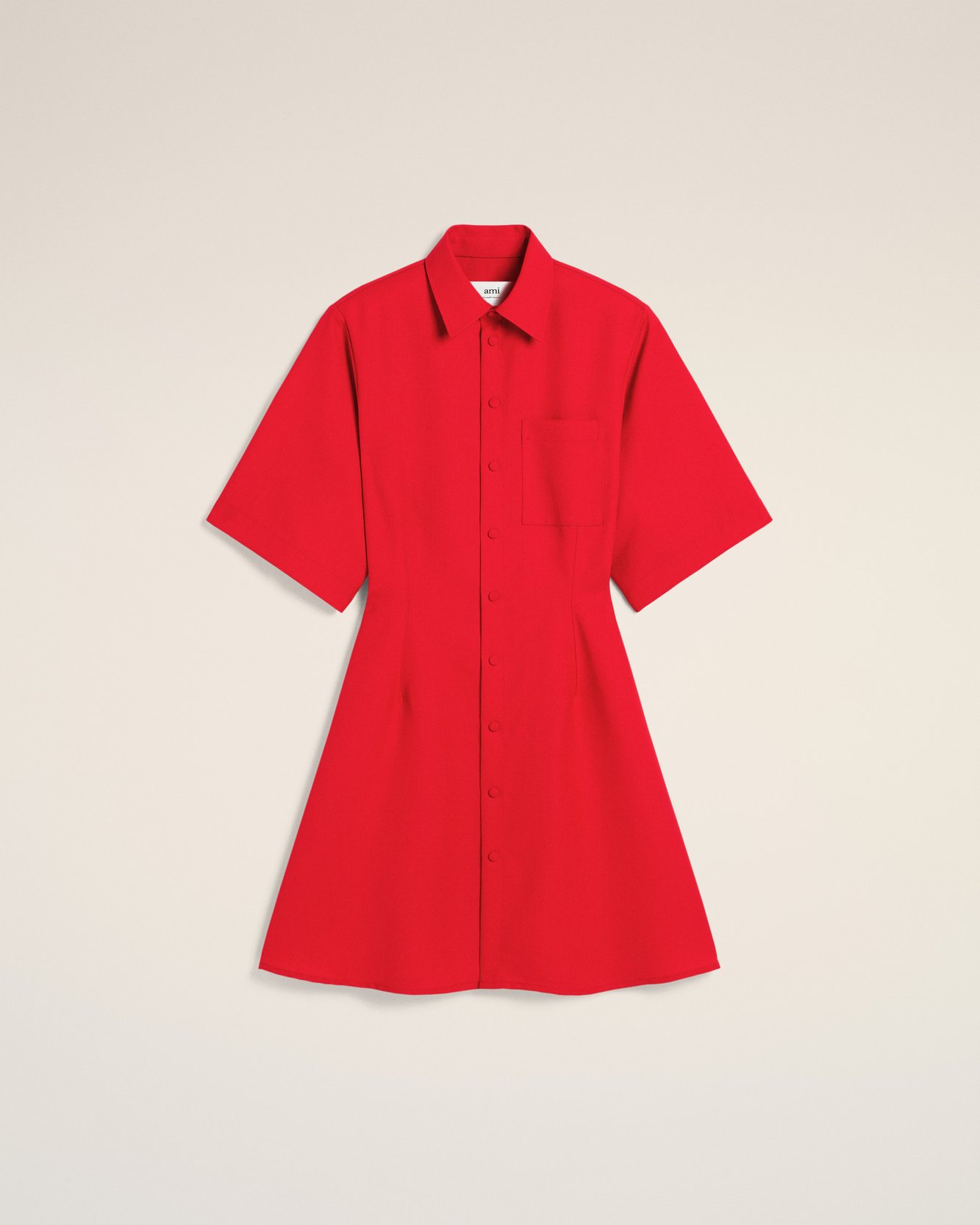 Robe Chemise  Manches Courtes En Laine Ami seconde main photo 4