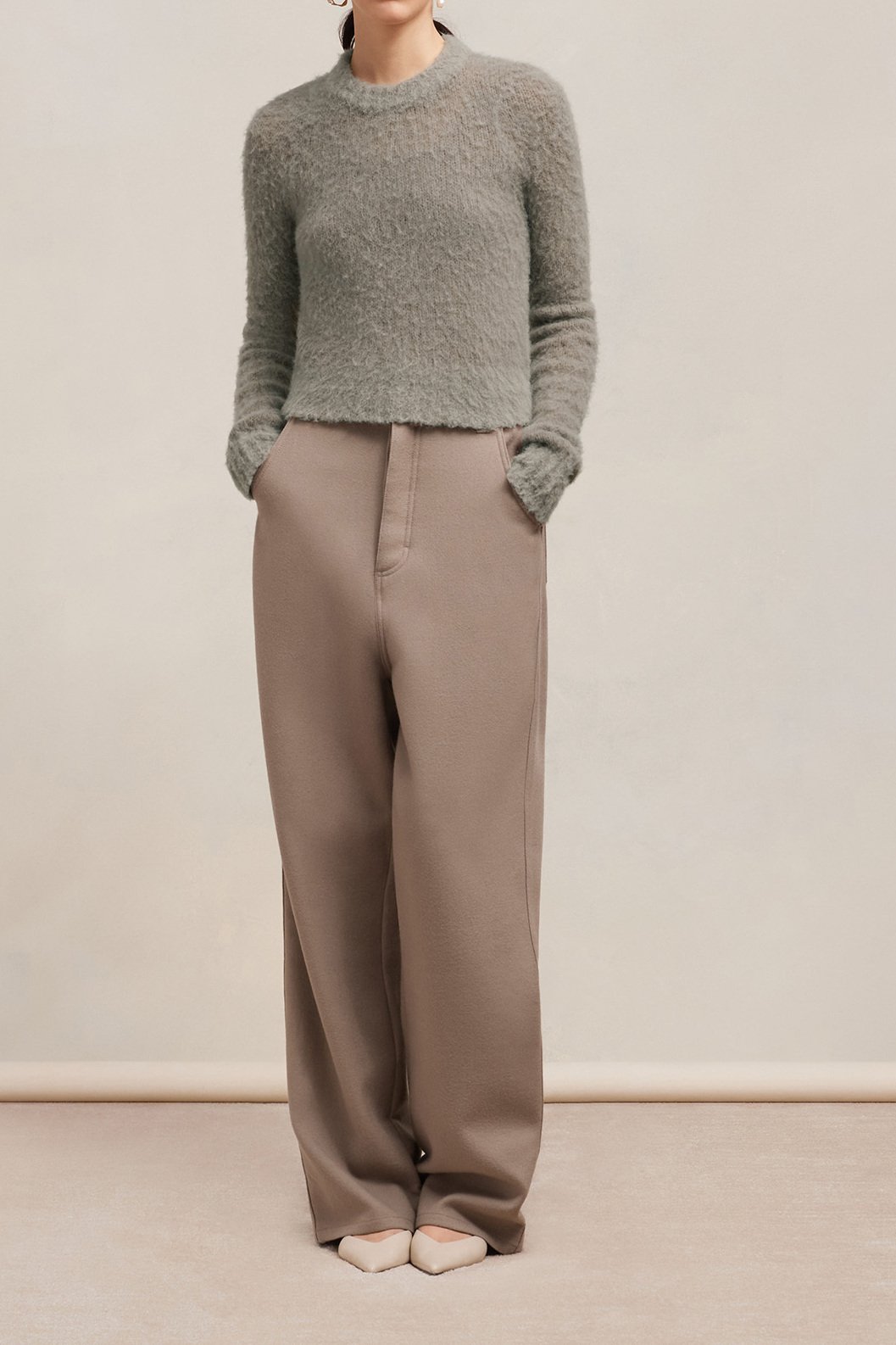 Brushed alpaca sweater Ami second-hand photo 3