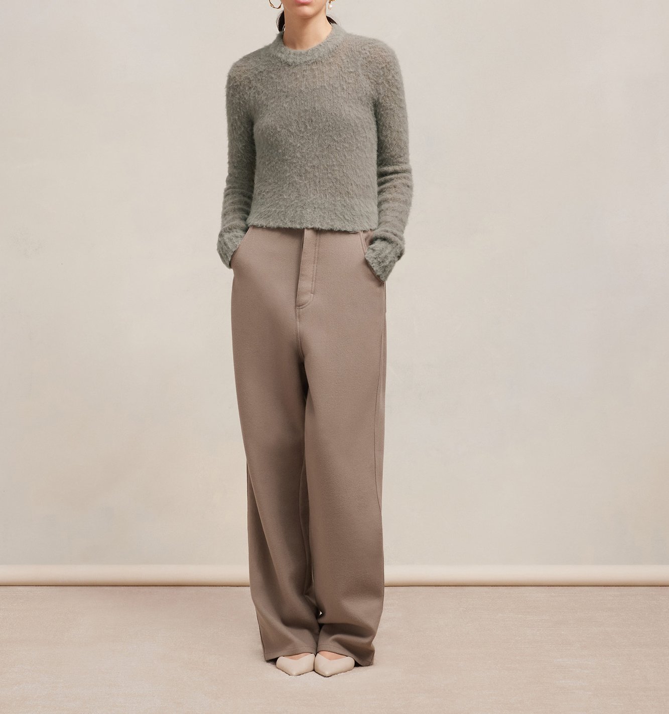 Brushed alpaca sweater Ami second-hand photo 4