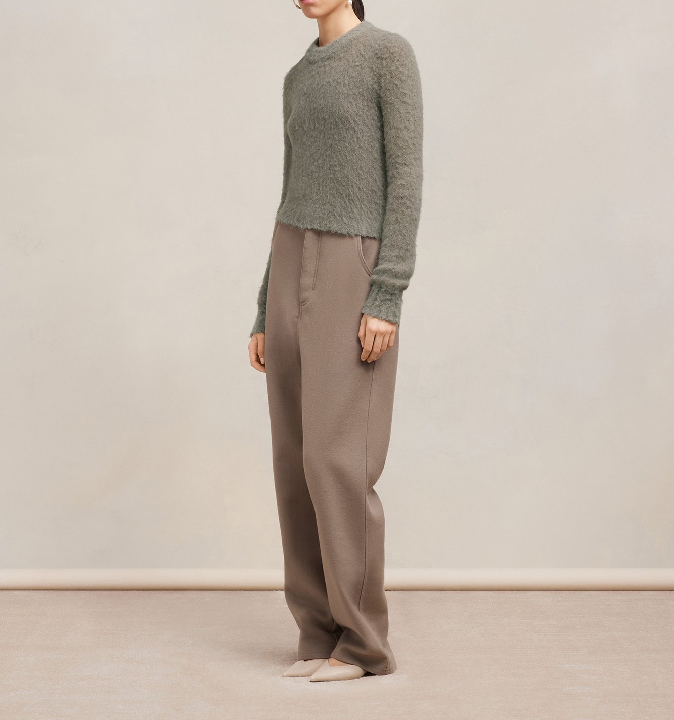 Brushed alpaca sweater Ami second-hand photo 5