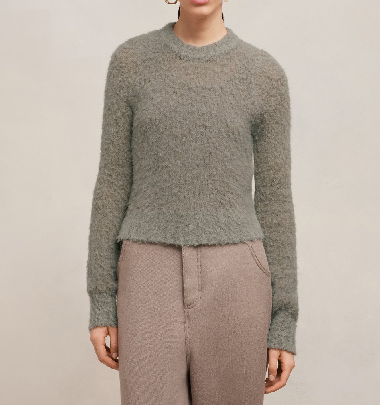 Brushed alpaca sweater Ami second-hand photo 7