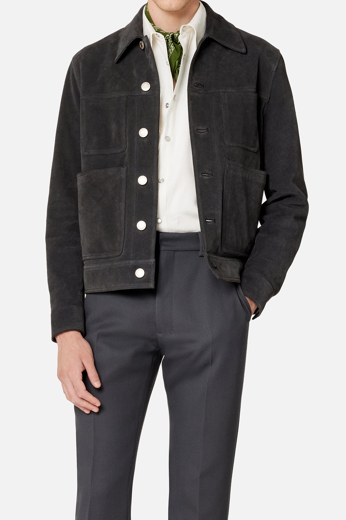 Veste worker a boutons denim Ami seconde main photo 3