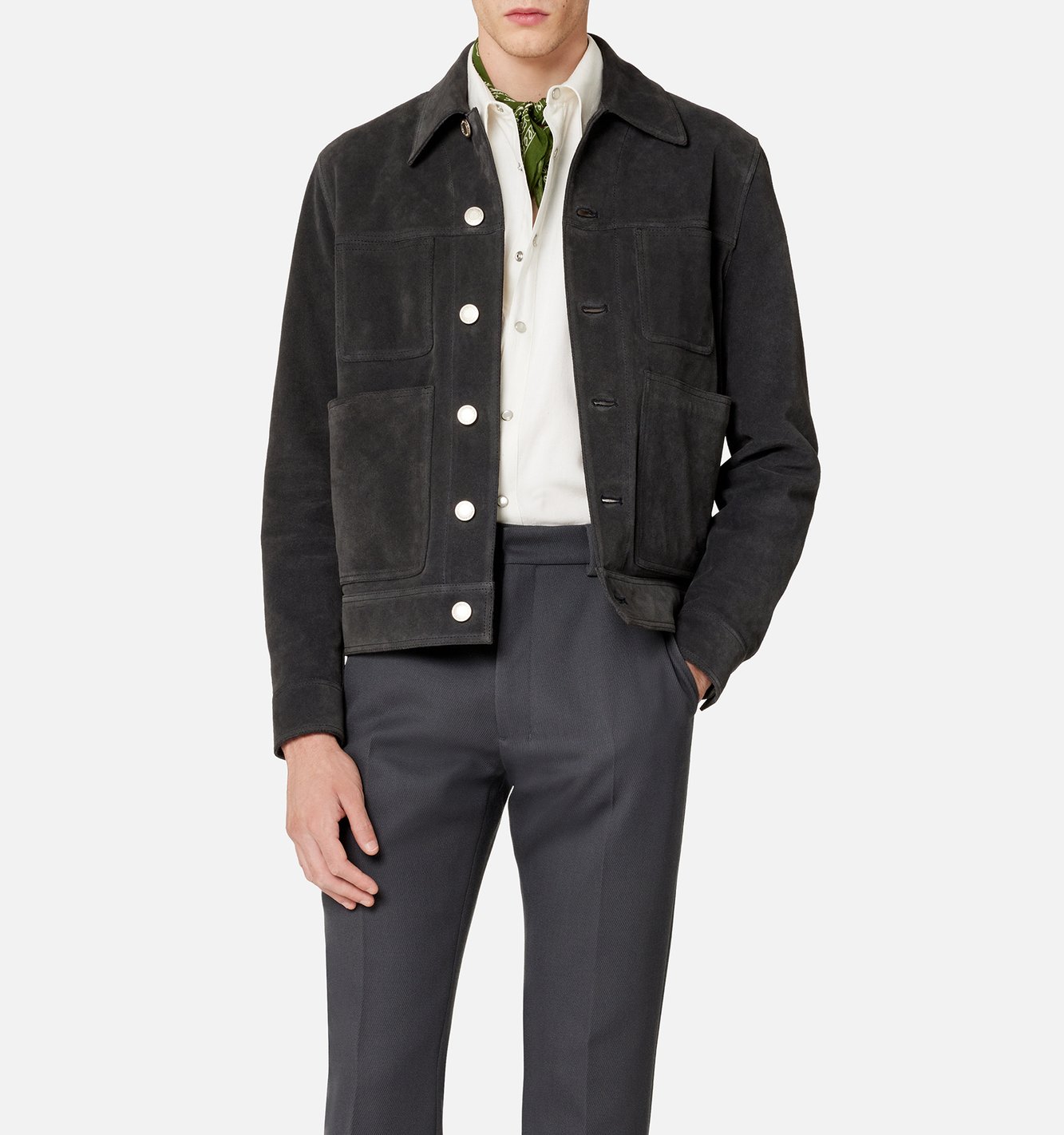 Veste worker a boutons denim Ami seconde main photo 4