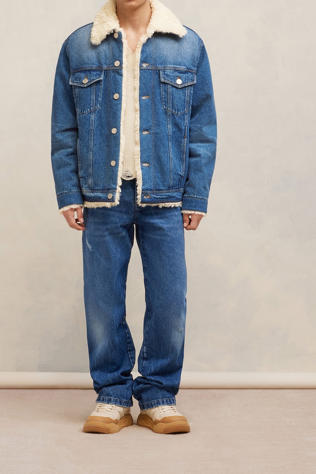 Veste trucker doublée avec fourrure synthetique Ami seconde main photo 3