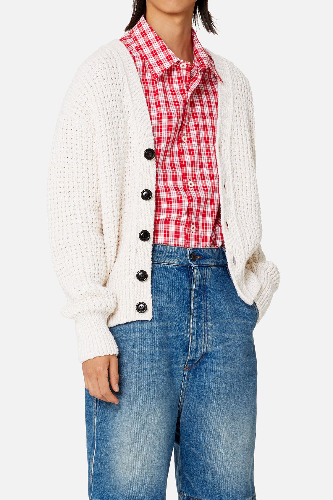 Waffle knit cardigan Ami second-hand photo 3
