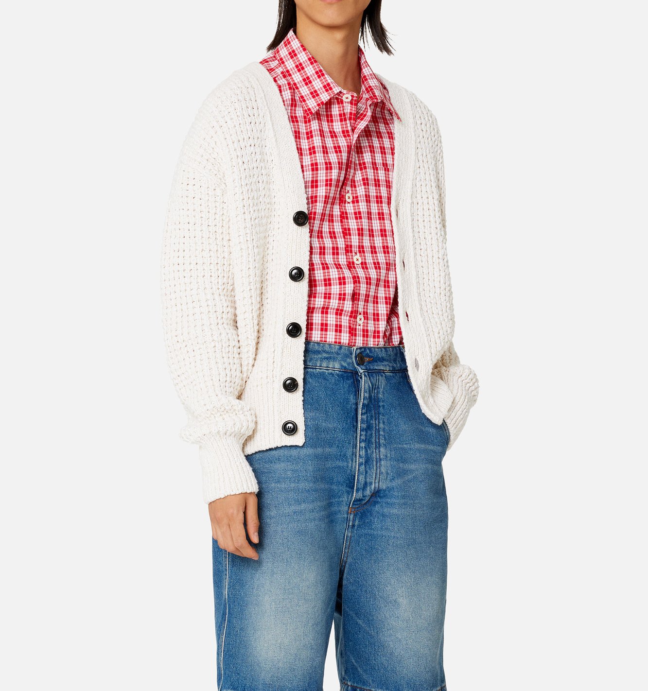 Waffle knit cardigan Ami second-hand photo 4