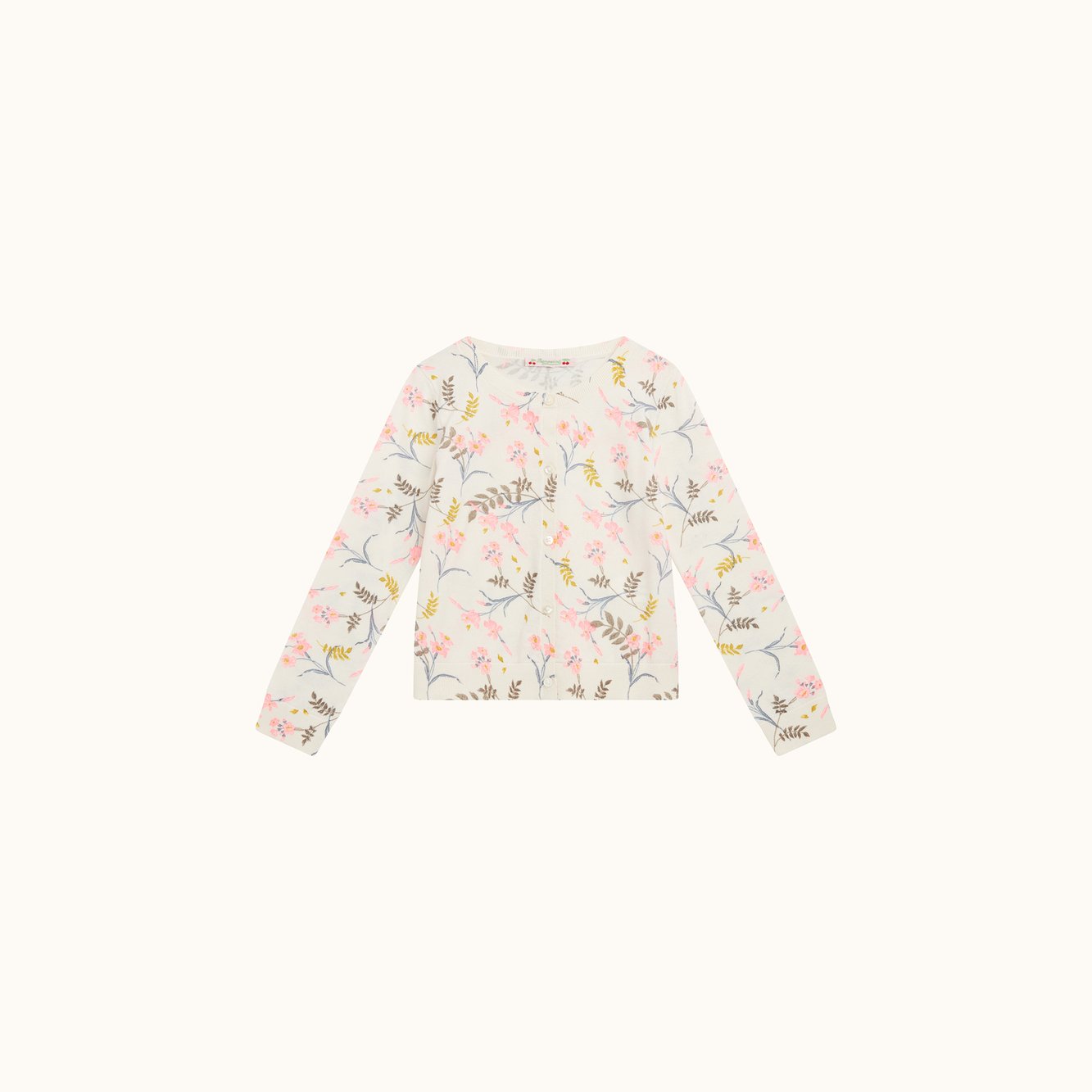 Cardigan en coton imprimé Bonpoint Vintage seconde main photo 1