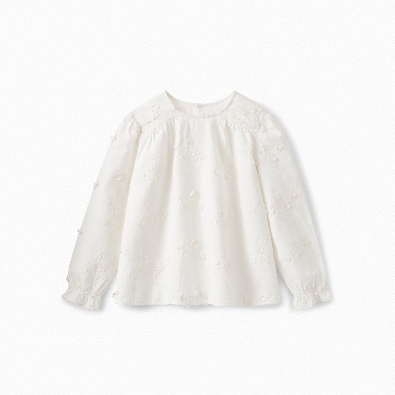 Blouse twill brodé Bonpoint Vintage seconde main photo 1