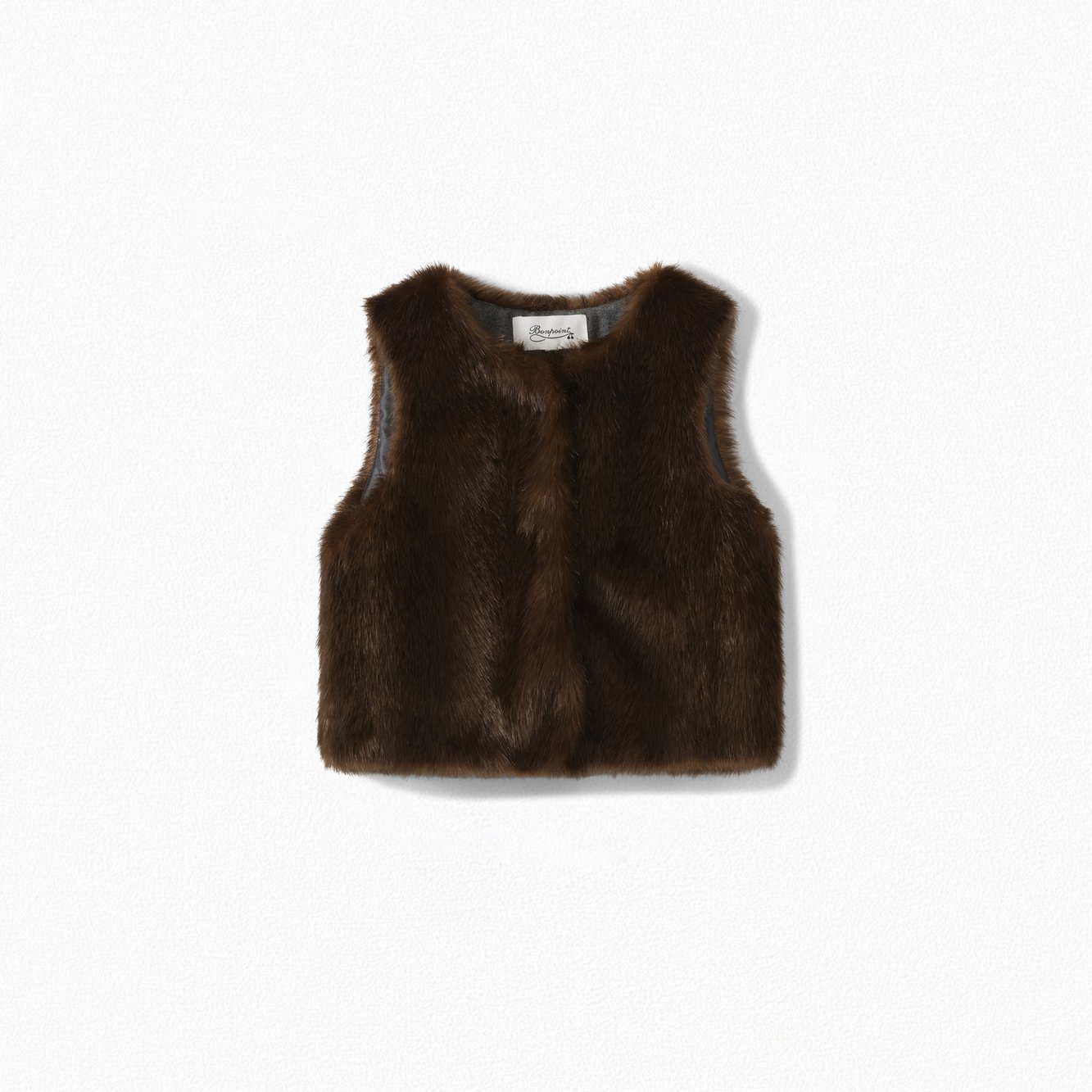 Gilet sans manches en fausse fourrure Bonpoint Vintage seconde main photo 1