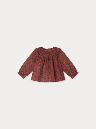 Blouse smockée Griotte Bonpoint Vintage seconde main photo 1