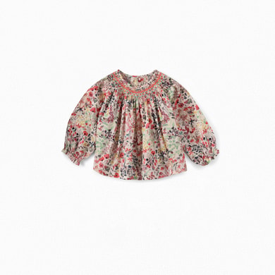 Blouse smockée tissu Liberty Bonpoint Vintage seconde main photo 1