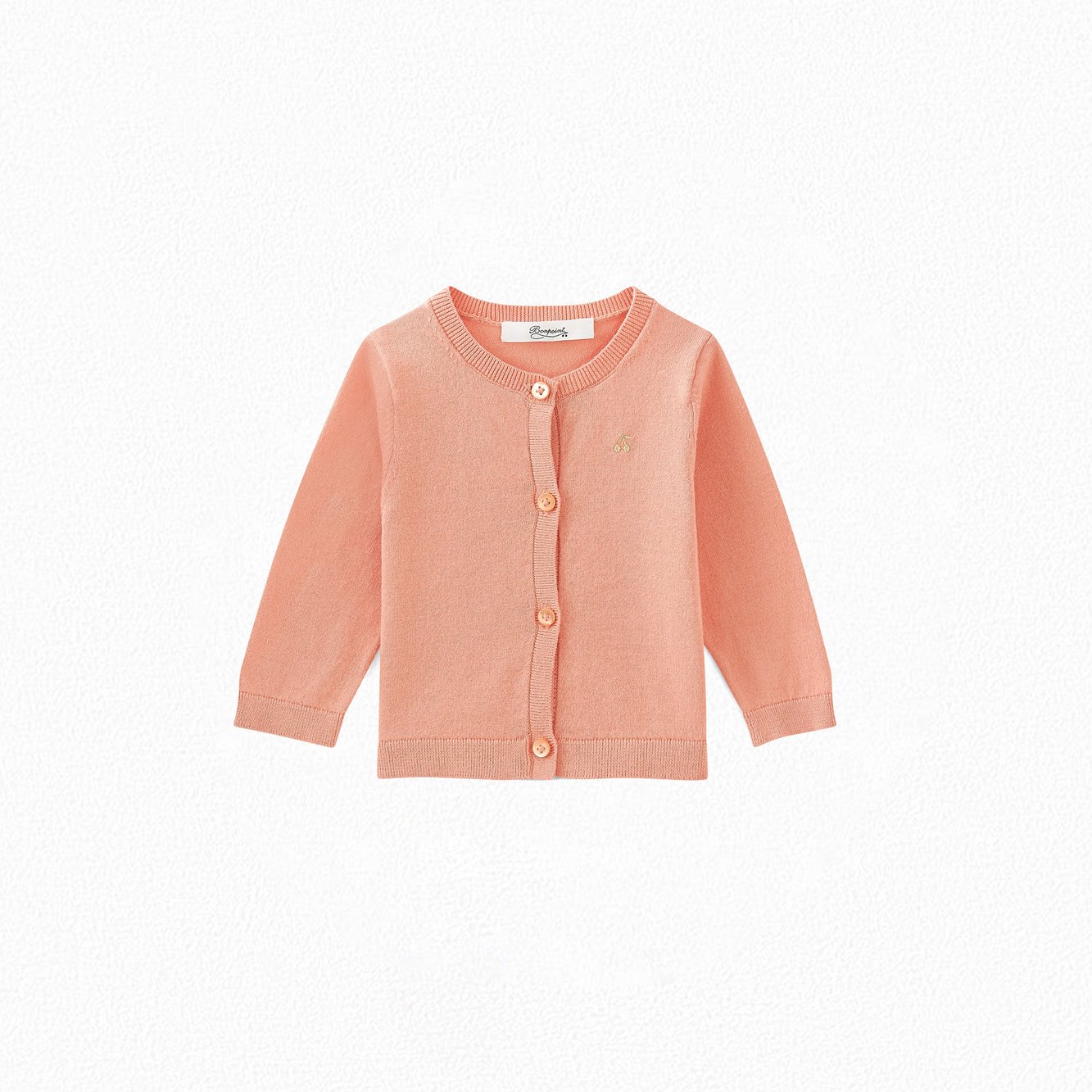 Cardigan à cerise brodée Bonpoint Vintage seconde main photo 1