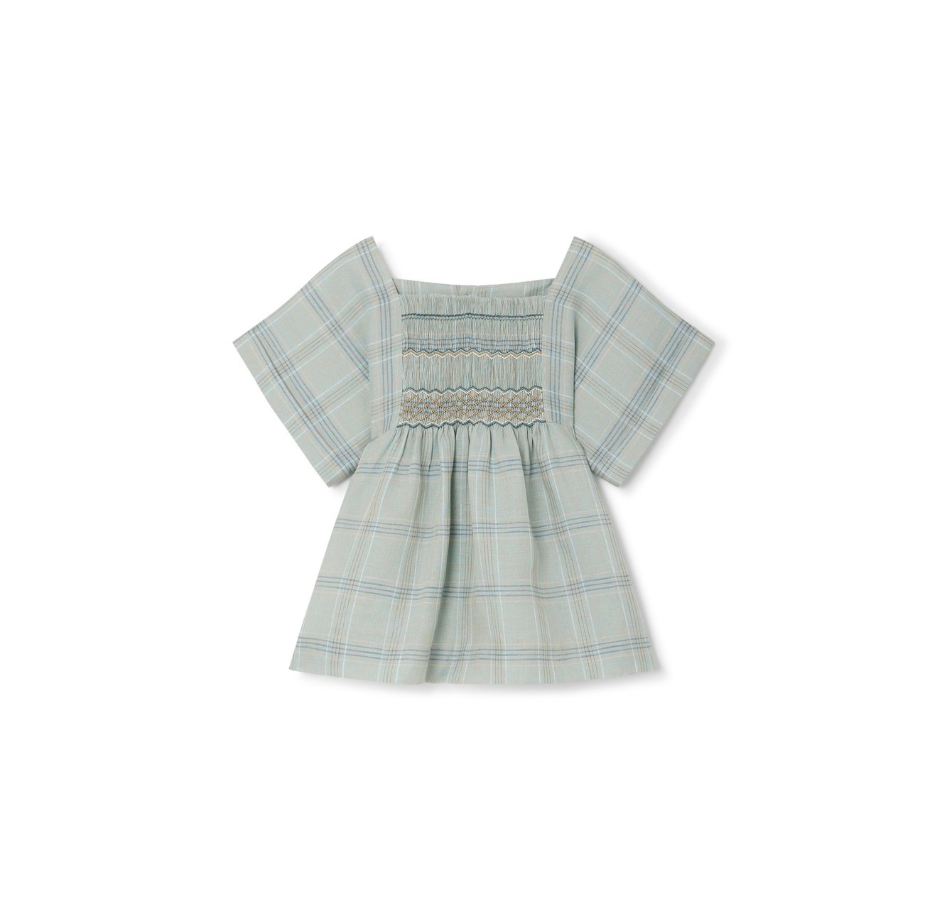 Blouse à smocks brodés Bonpoint Vintage seconde main photo 1