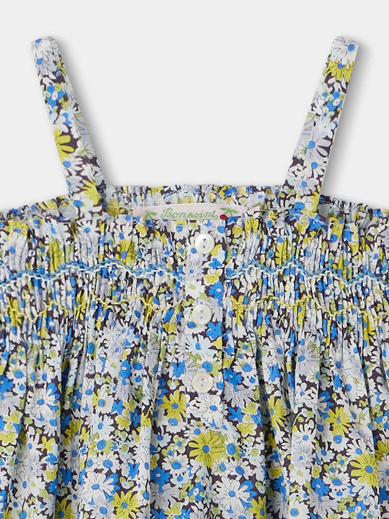 Blouse smockée Abricot Bonpoint Vintage seconde main photo 4