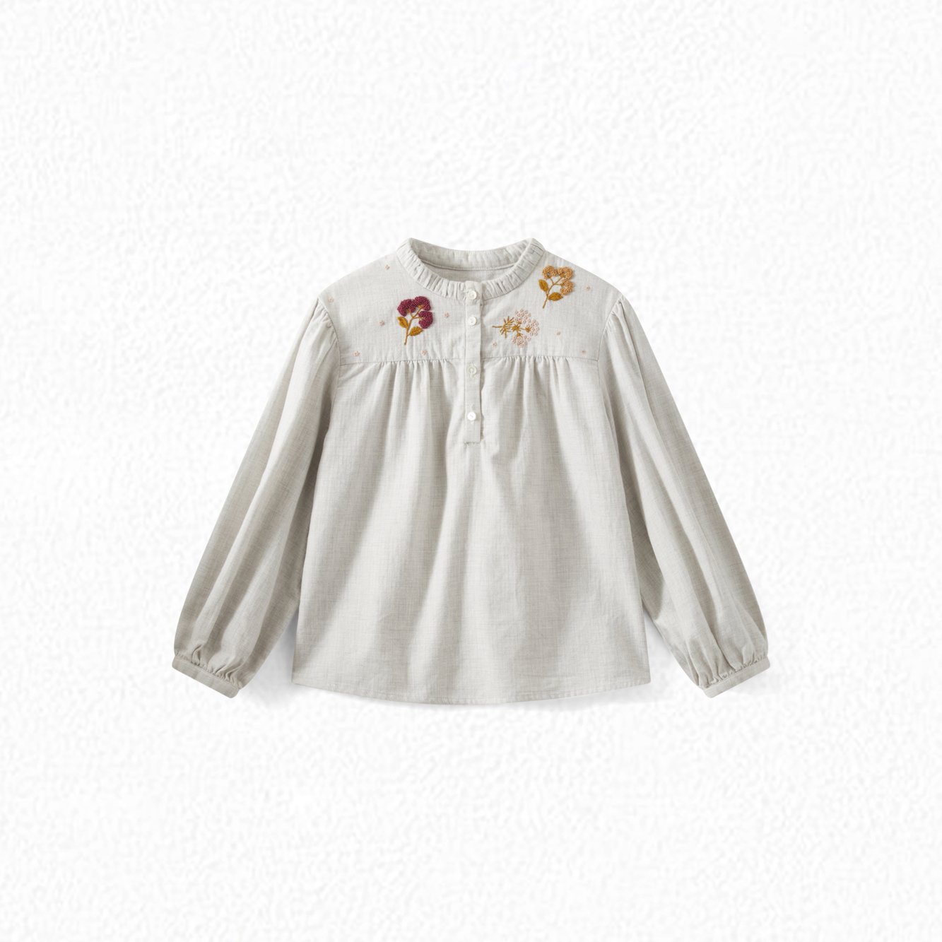 Hand-Embroidered Blouse for Girls Bonpoint Vintage second-hand photo 1