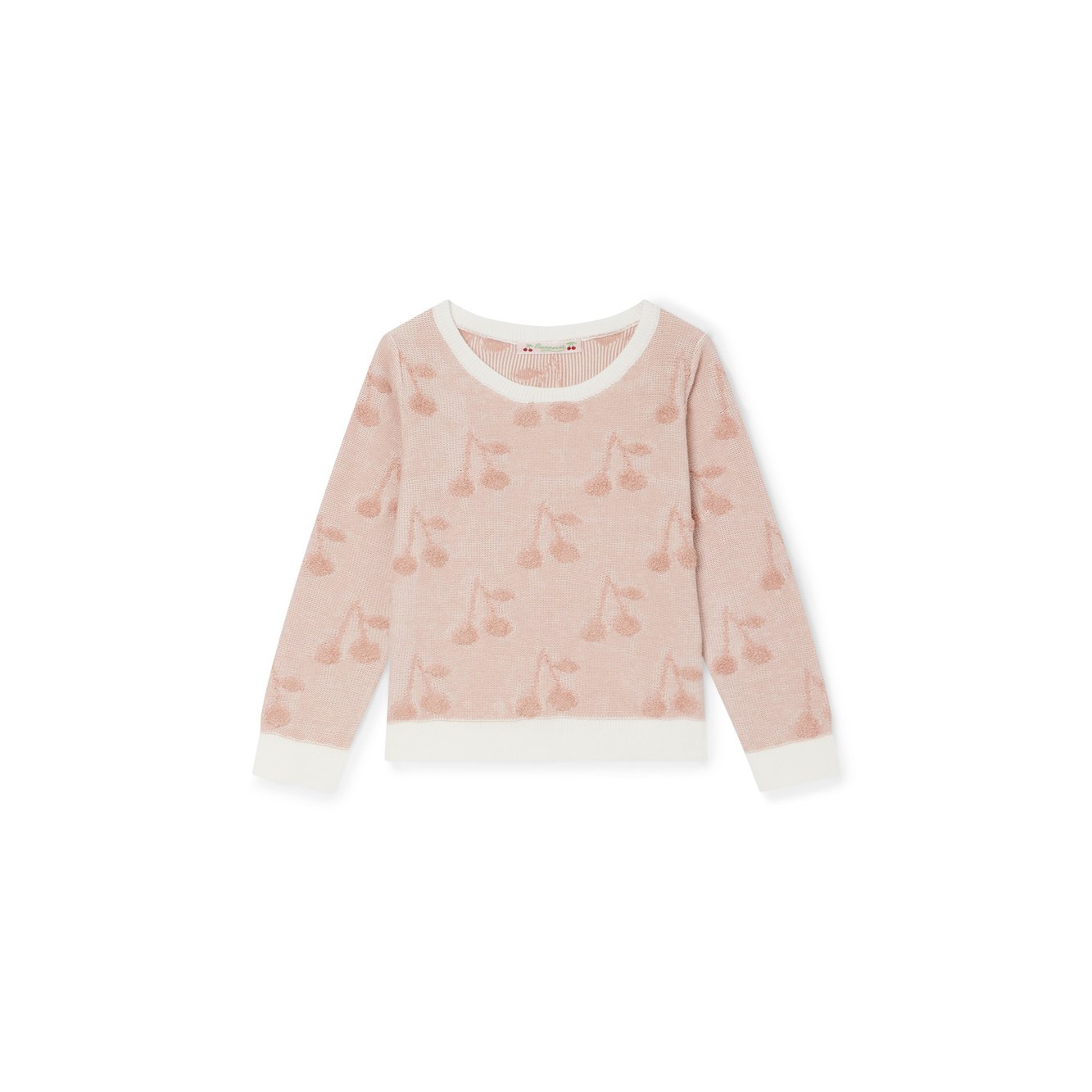Pull à jacquard cerises Bonpoint Vintage seconde main photo 1