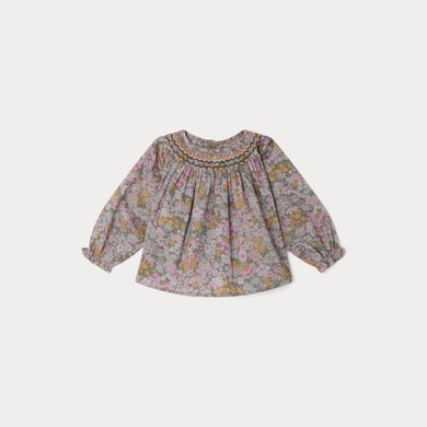 Blouse smockée Griotte Bonpoint Vintage seconde main photo 1