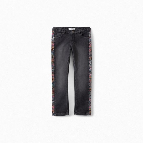 Pantalon  denim et tissu Liberty Bonpoint Vintage seconde main photo 1