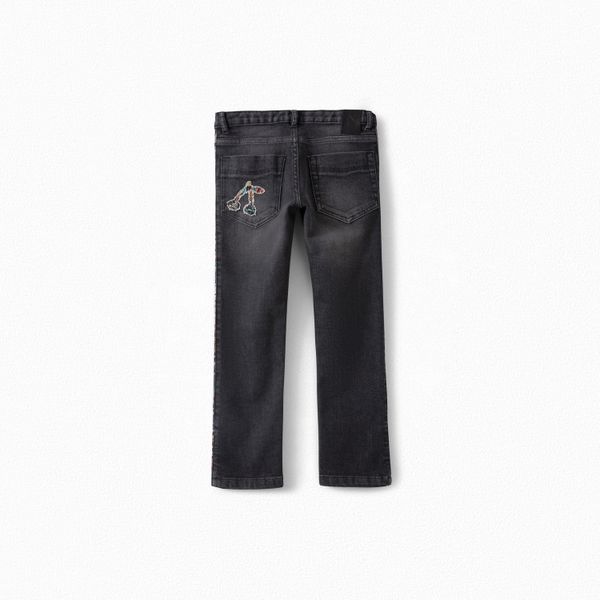 Pantalon  denim et tissu Liberty Bonpoint Vintage seconde main photo 4