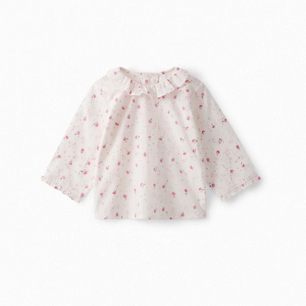 Blouse imprimée à col volanté Bonpoint Vintage seconde main photo 1
