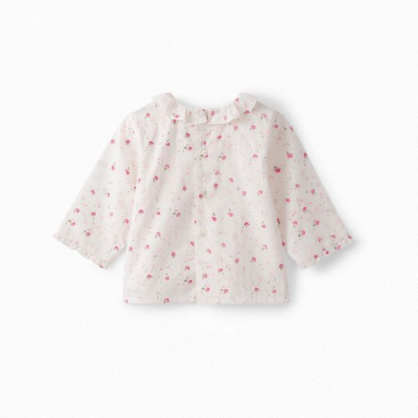 Blouse imprimée à col volanté Bonpoint Vintage seconde main photo 4