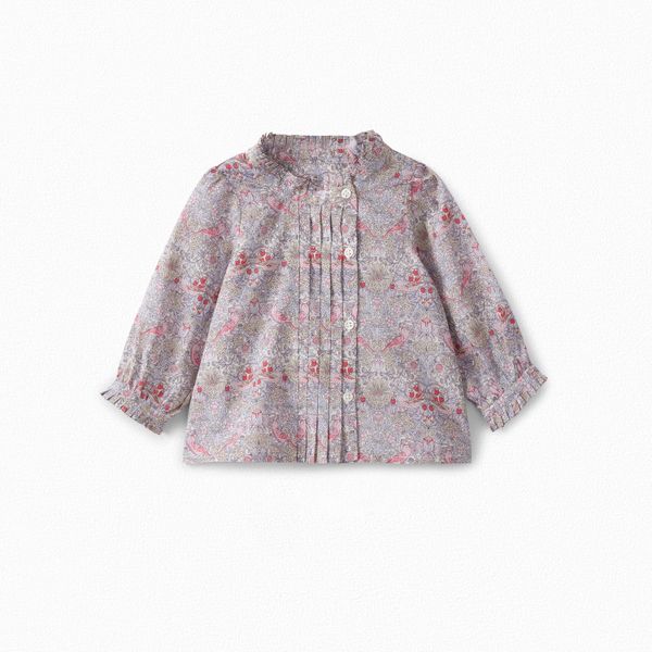 Blouse en tissu Liberty à plis Bonpoint Vintage seconde main photo 1