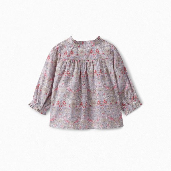 Blouse en tissu Liberty à plis Bonpoint Vintage seconde main photo 4