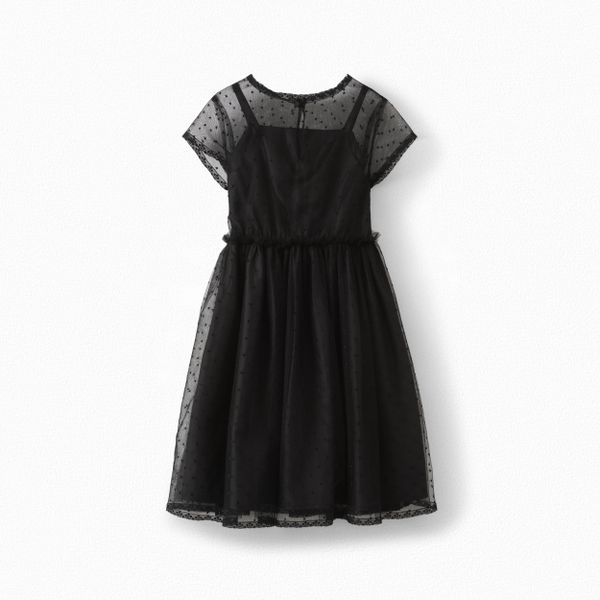 Robe en tulle brodé Bonpoint Vintage seconde main photo 4