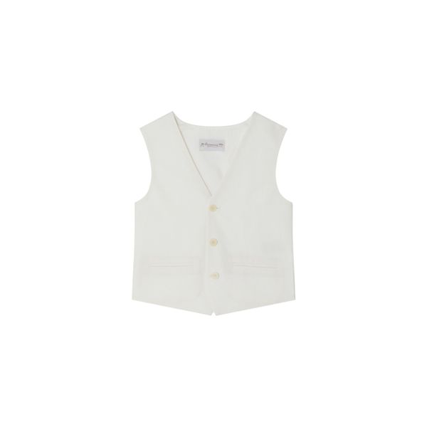 Linen and Cotton Dressy Vest for Boys Bonpoint Vintage second-hand photo 1
