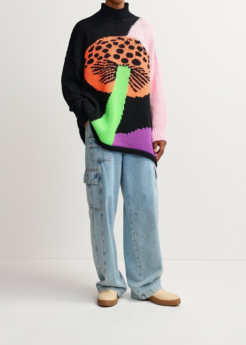 Sweaterjurk in kleurrijk intarsia RE—SSENTIEL tweedehands photo 8