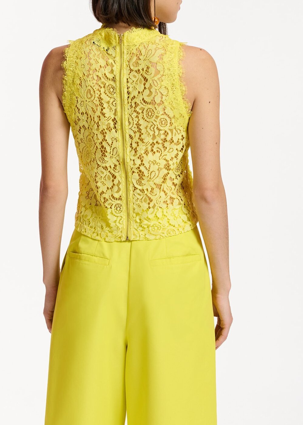Gele top van kant RE—SSENTIEL tweedehands photo 4