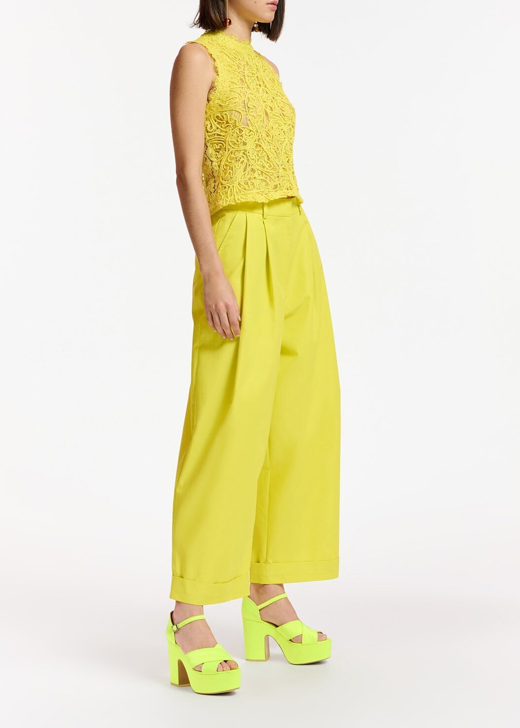 Gele top van kant RE—SSENTIEL tweedehands photo 6