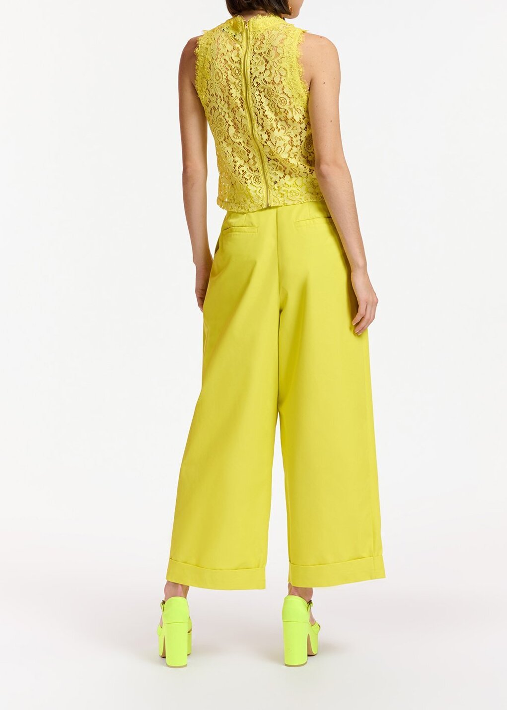 Gele top van kant RE—SSENTIEL tweedehands photo 7
