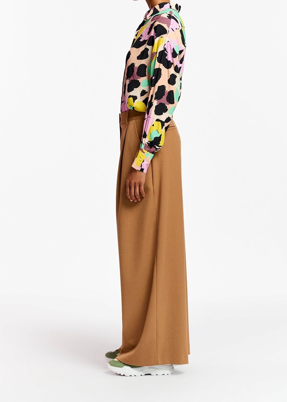 Pantalon camel aux jambes larges RE—SSENTIEL seconde main photo 4