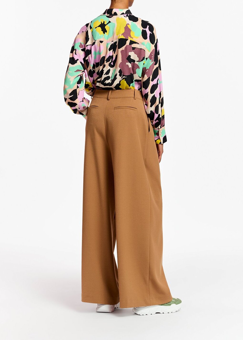 Pantalon camel aux jambes larges RE—SSENTIEL seconde main photo 5