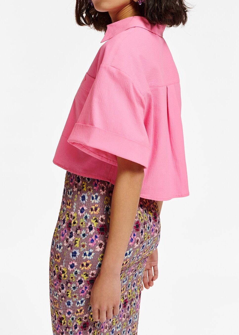 Chemise courte rose RE—SSENTIEL seconde main photo 3