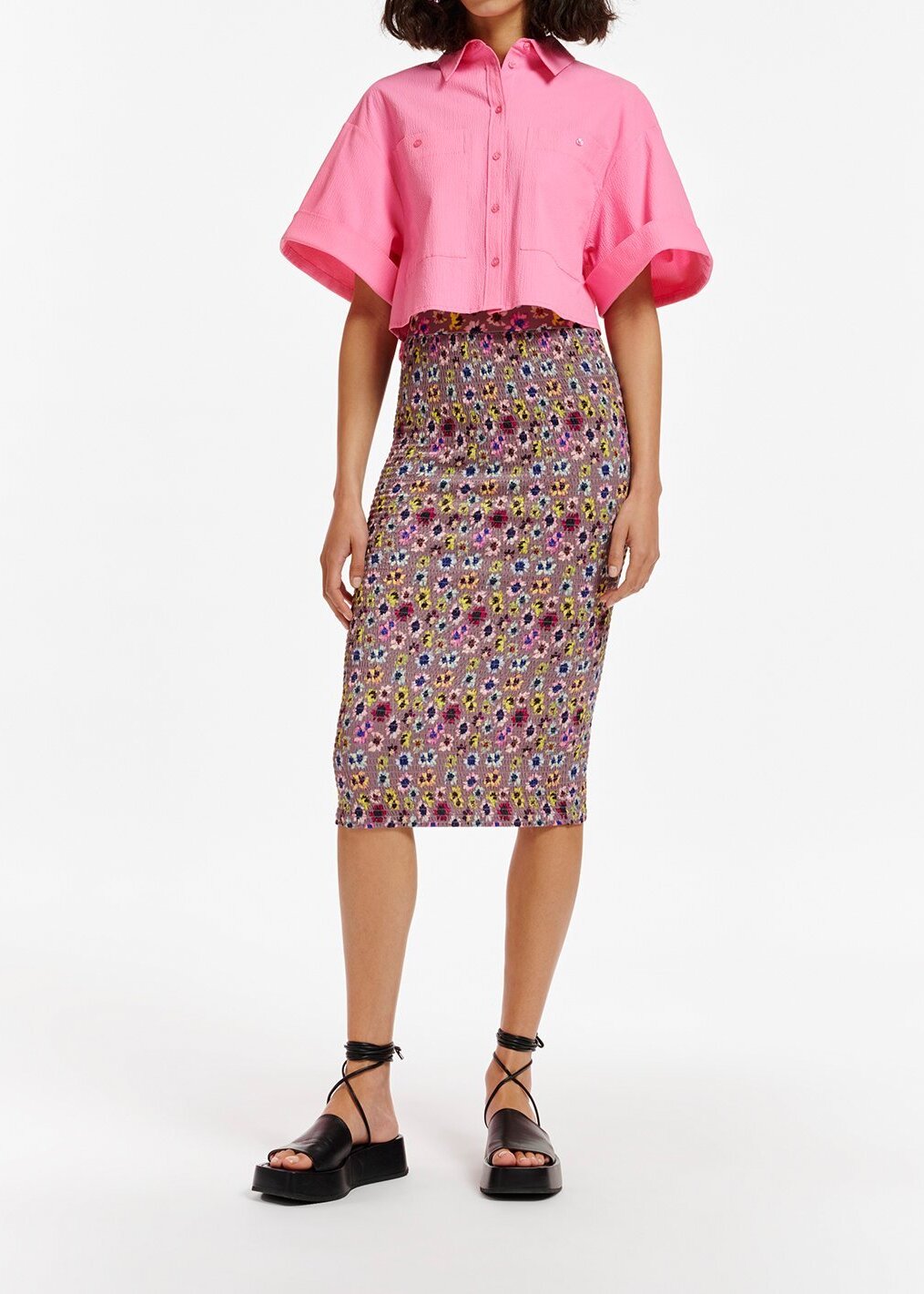 Chemise courte rose RE—SSENTIEL seconde main photo 4