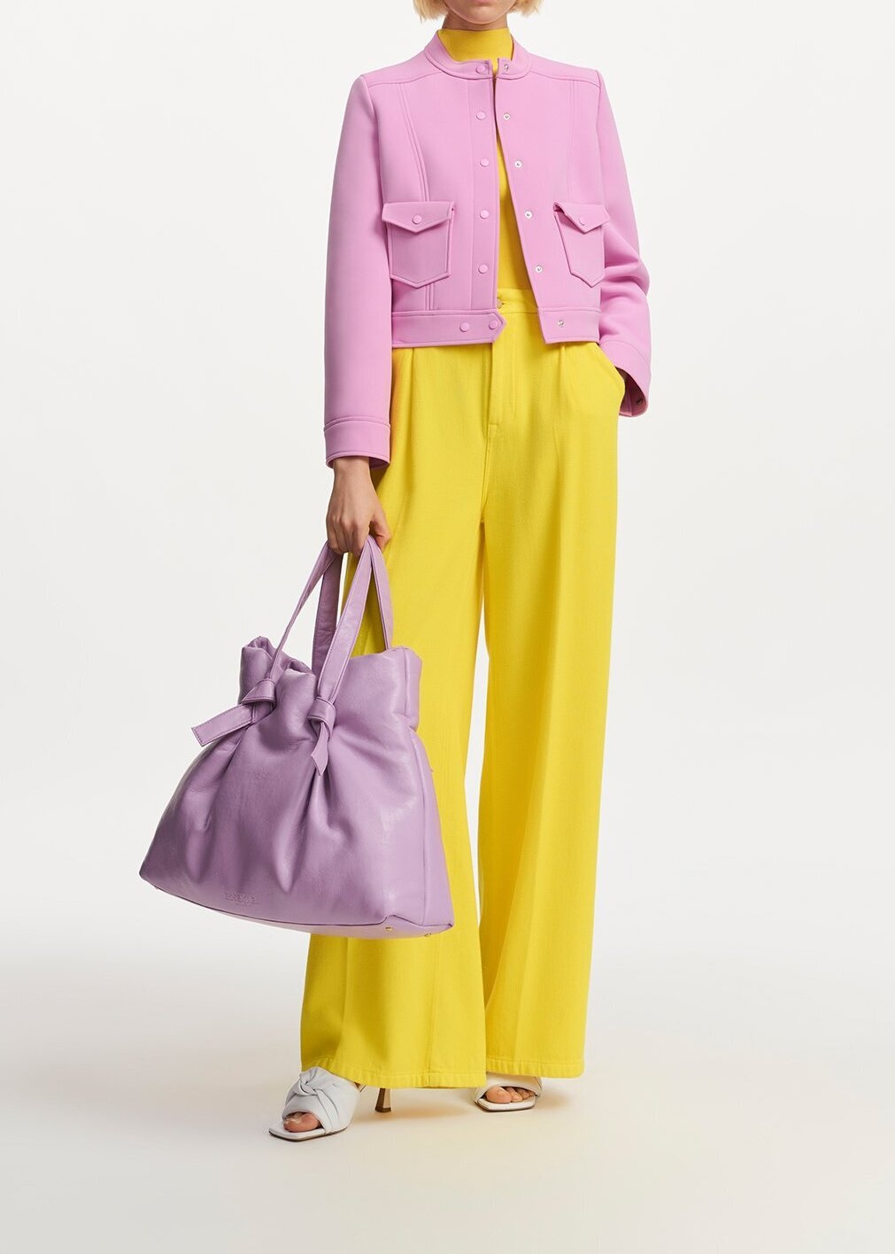 Pink cropped jacket RE—SSENTIEL second-hand photo 6