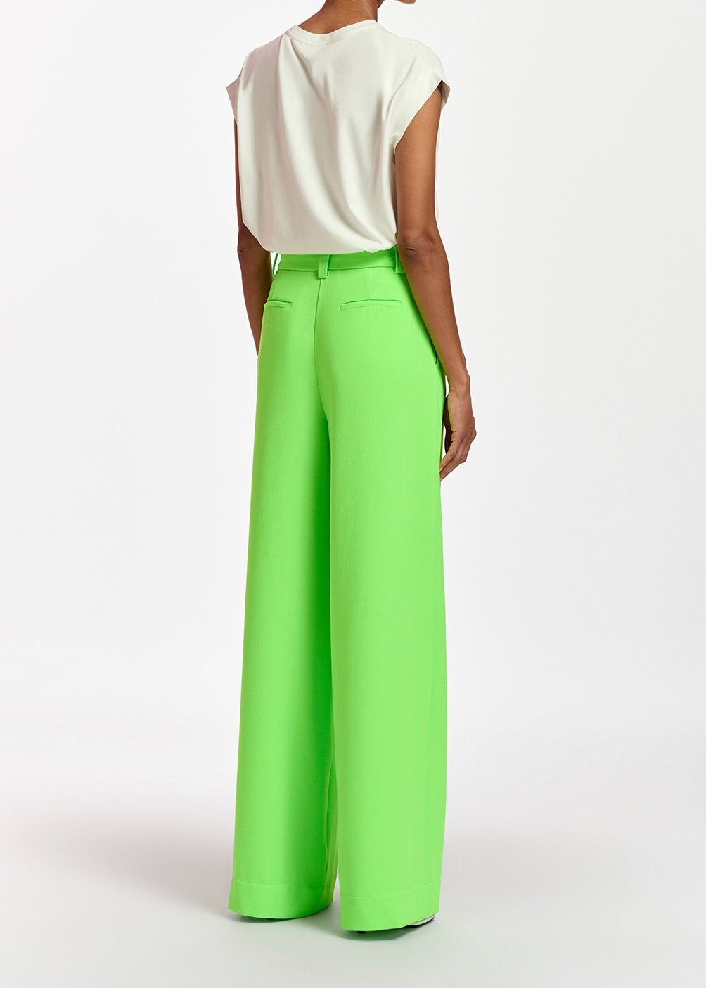 Neon green wide-leg pants RE—SSENTIEL second-hand photo 7