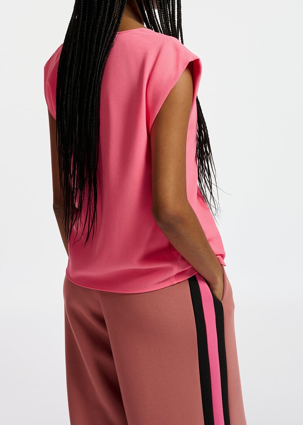 Pink sleeveless V-neck top RE—SSENTIEL second-hand photo 5