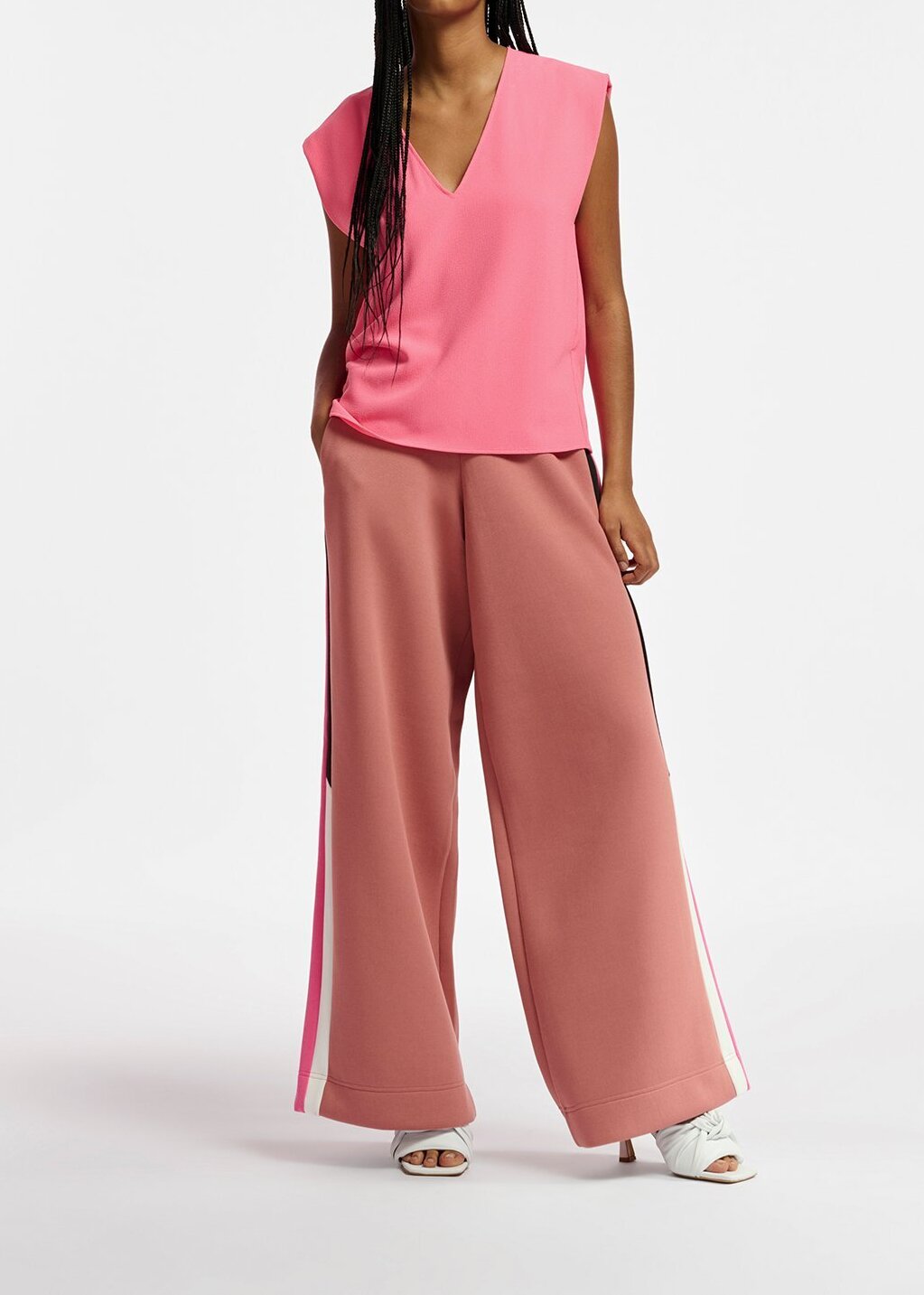 Pink sleeveless V-neck top RE—SSENTIEL second-hand photo 6