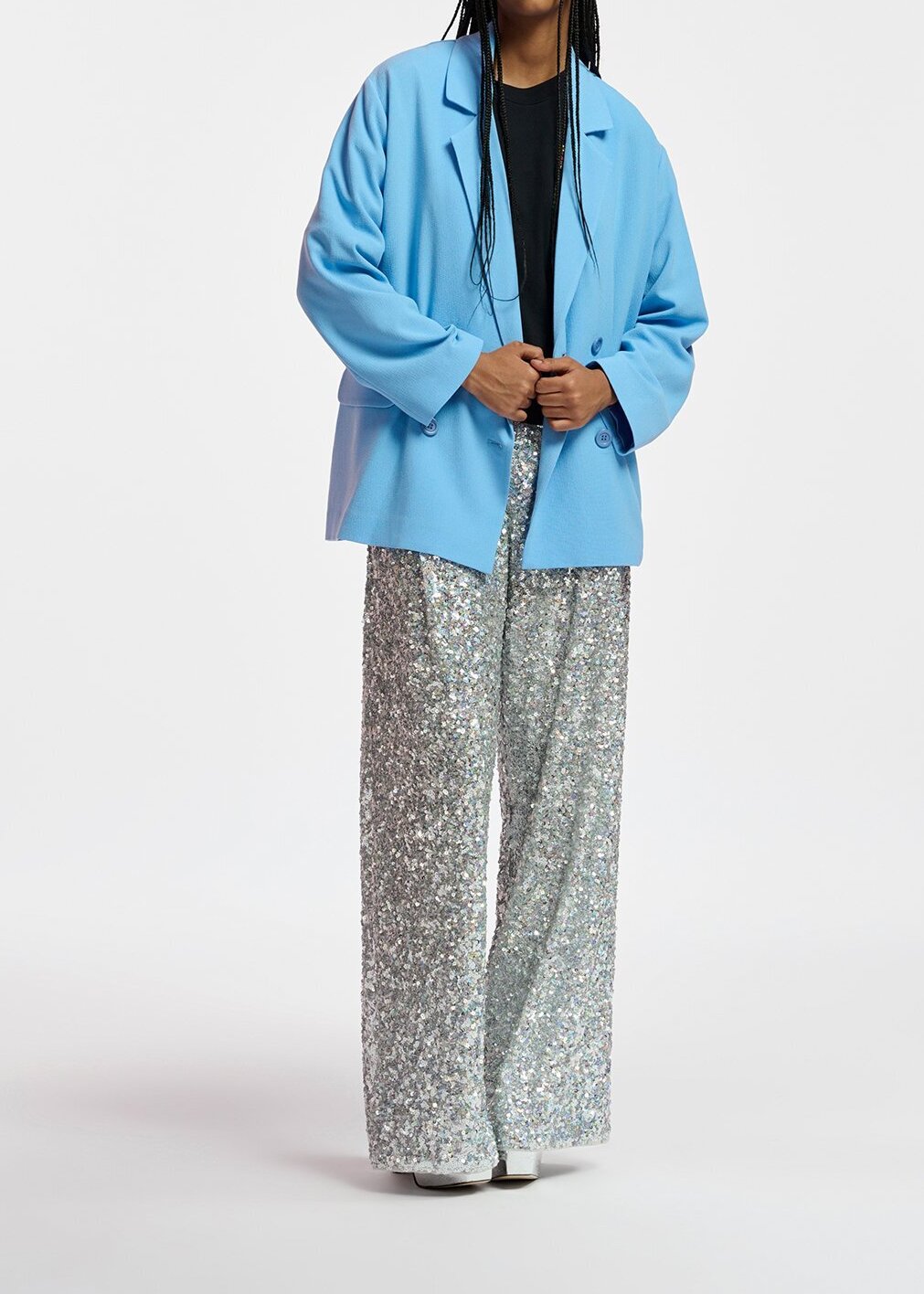 Blazer croisé bleu RE—SSENTIEL seconde main photo 4