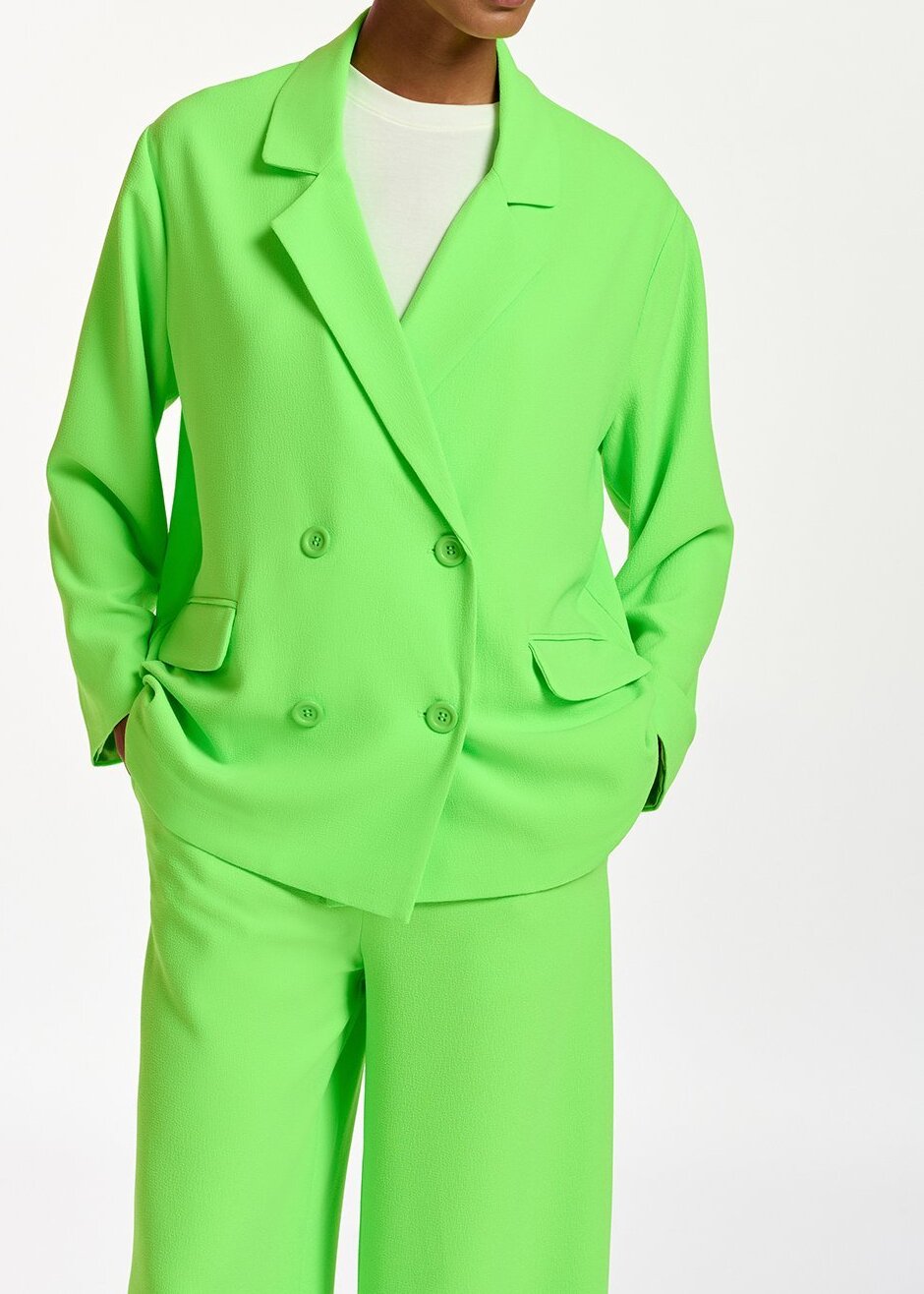 Blazer croisé vert fluo RE—SSENTIEL seconde main photo 6