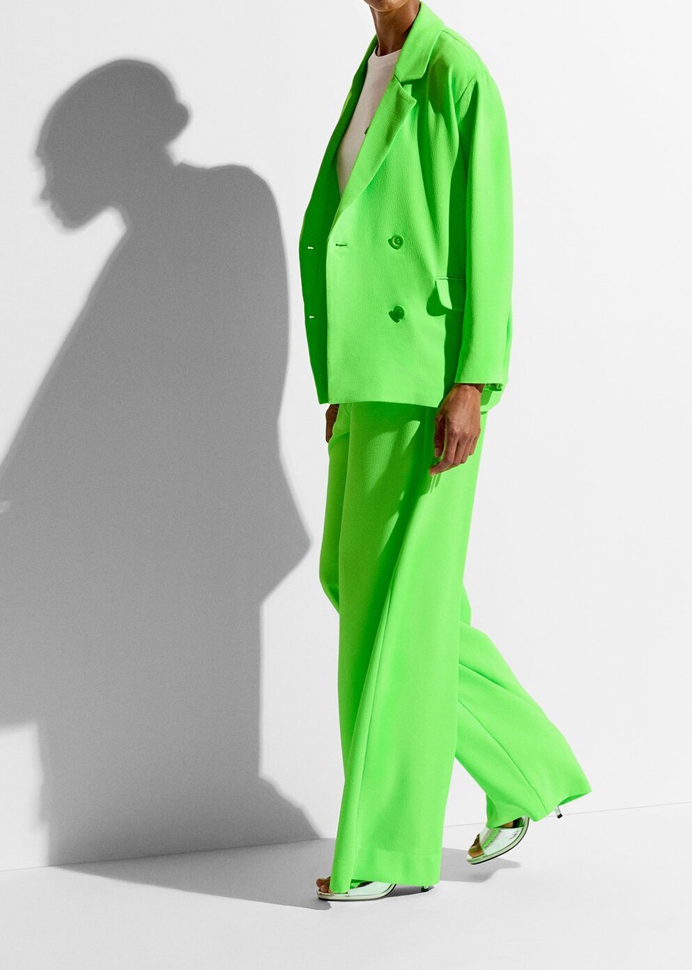 Blazer croisé vert fluo RE—SSENTIEL seconde main photo 8