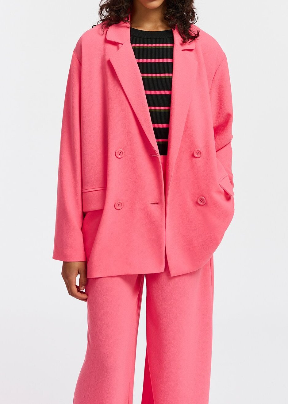 Pink double-breasted blazer RE—SSENTIEL second-hand photo 5