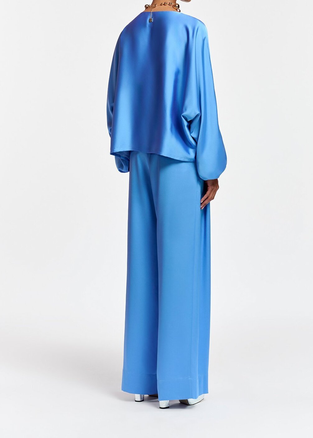 Blue wide-leg pants RE—SSENTIEL second-hand photo 4