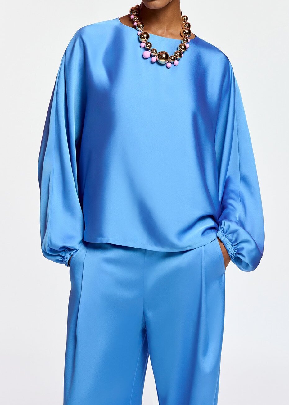 Blue wide-leg pants RE—SSENTIEL second-hand photo 6