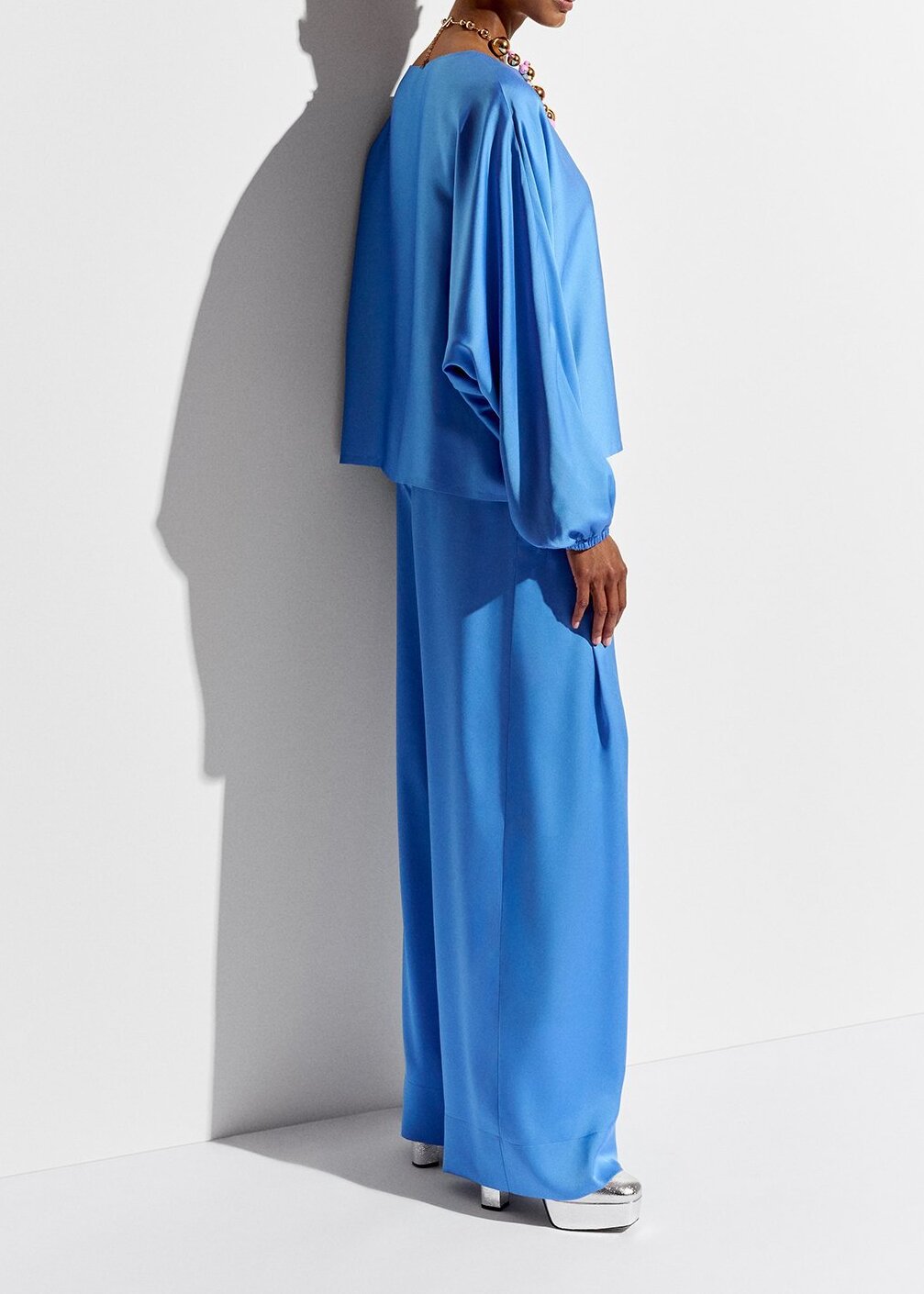 Blue wide-leg pants RE—SSENTIEL second-hand photo 7