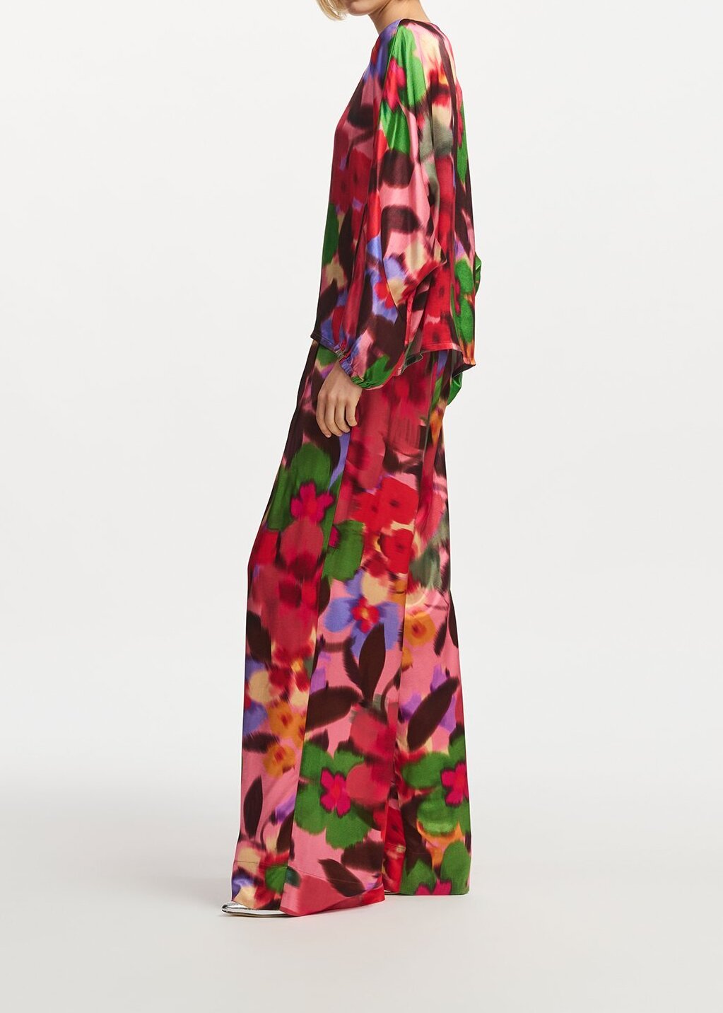 Pantalon large à  imprimé fleuri multicolore RE—SSENTIEL seconde main photo 4