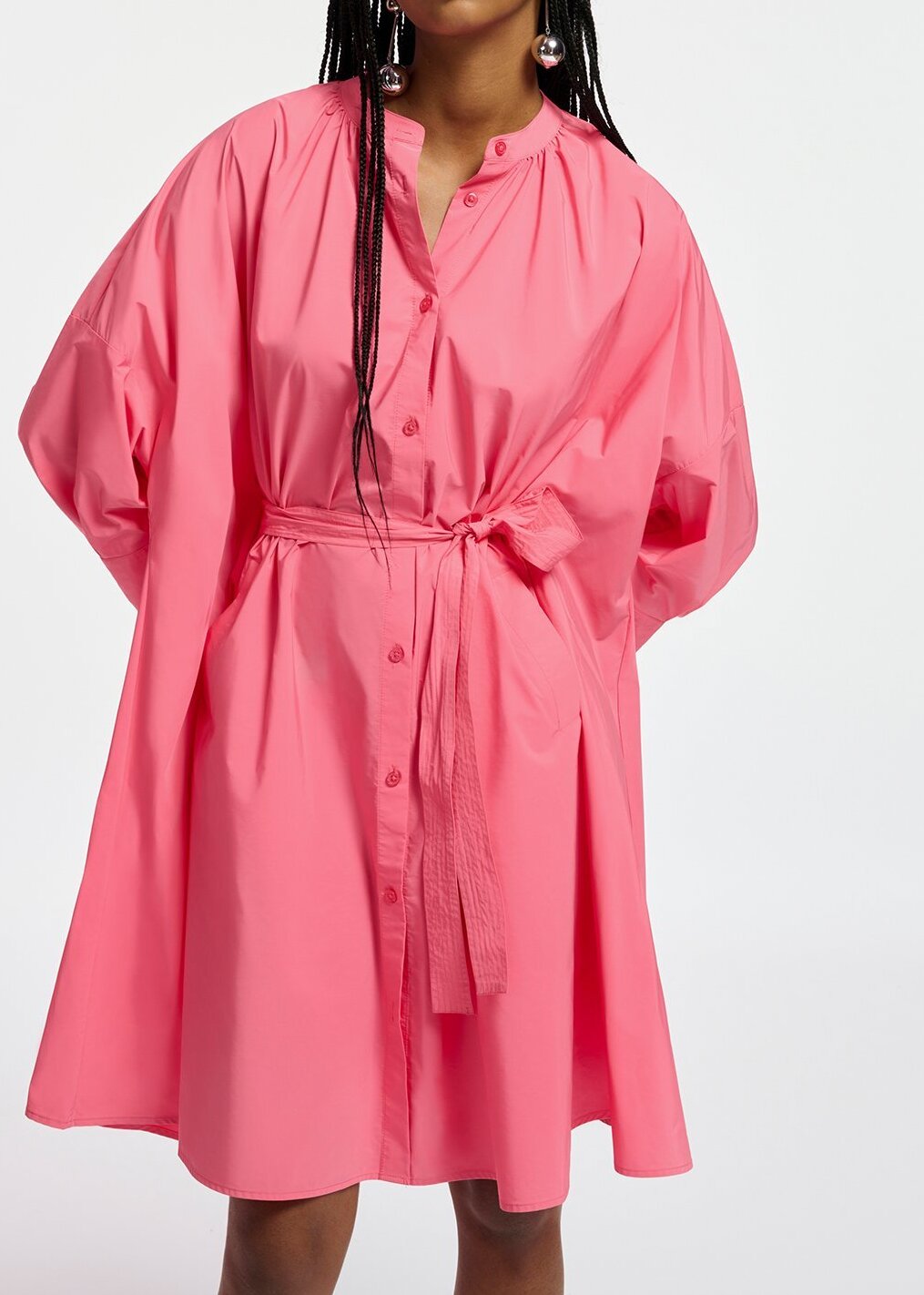 Roze oversized hemdjurk RE—SSENTIEL tweedehands photo 4